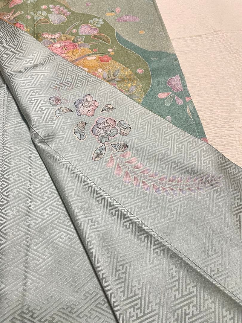 訪問着フルセット　辻ヶ花　絞り　金彩　正絹　ガード加工済み