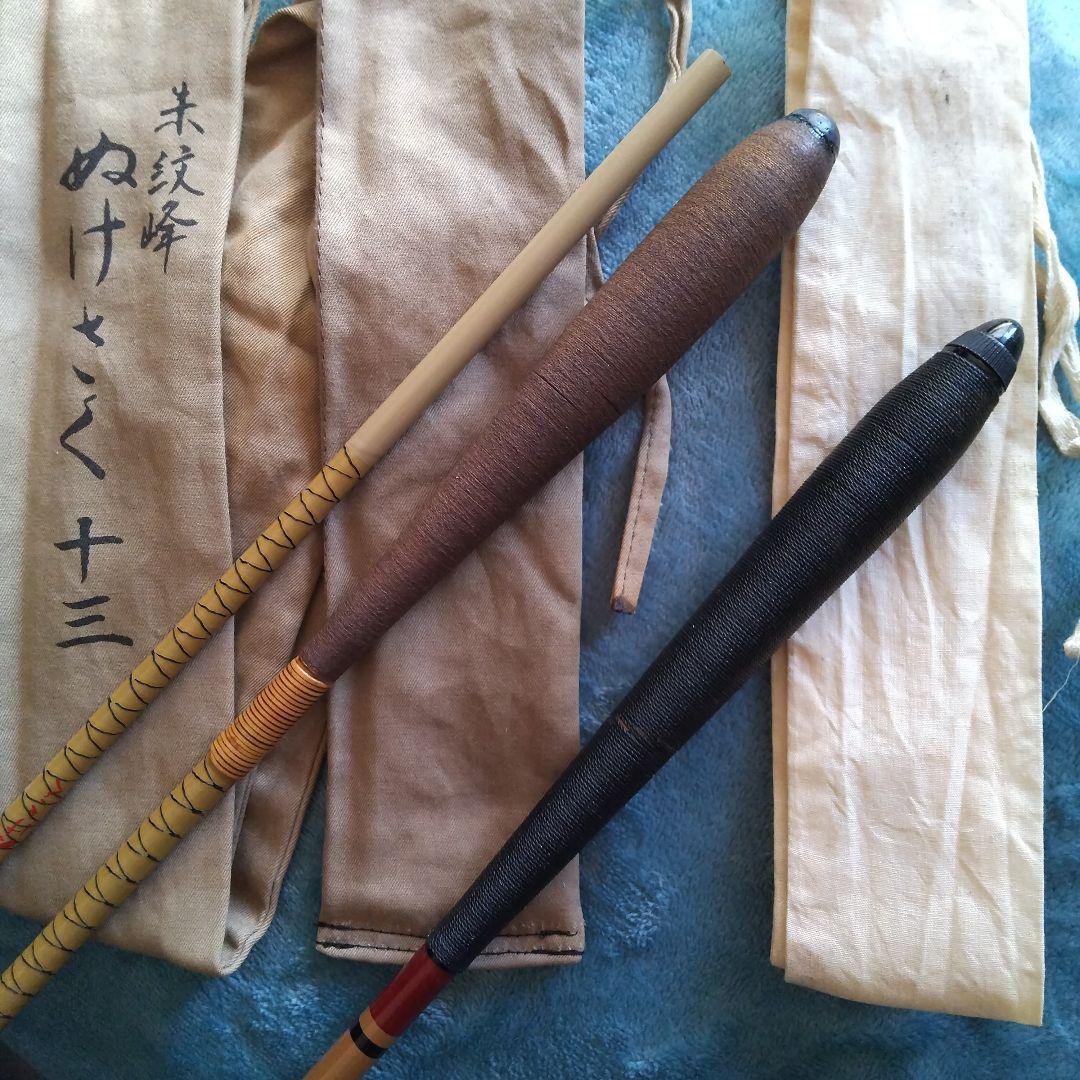★ヘラ竿/良品★朱紋峰ぬけさく★13尺４本継ぎ/口栓&竿袋付【おまけ】7尺振出し