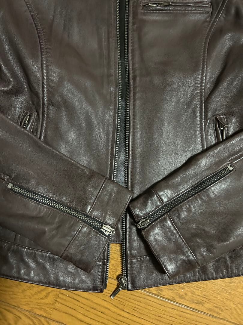 SUGAR RIDEZ ダークブラウン レザージャケット Lサイズ