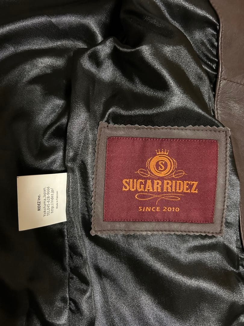 SUGAR RIDEZ ダークブラウン レザージャケット Lサイズ