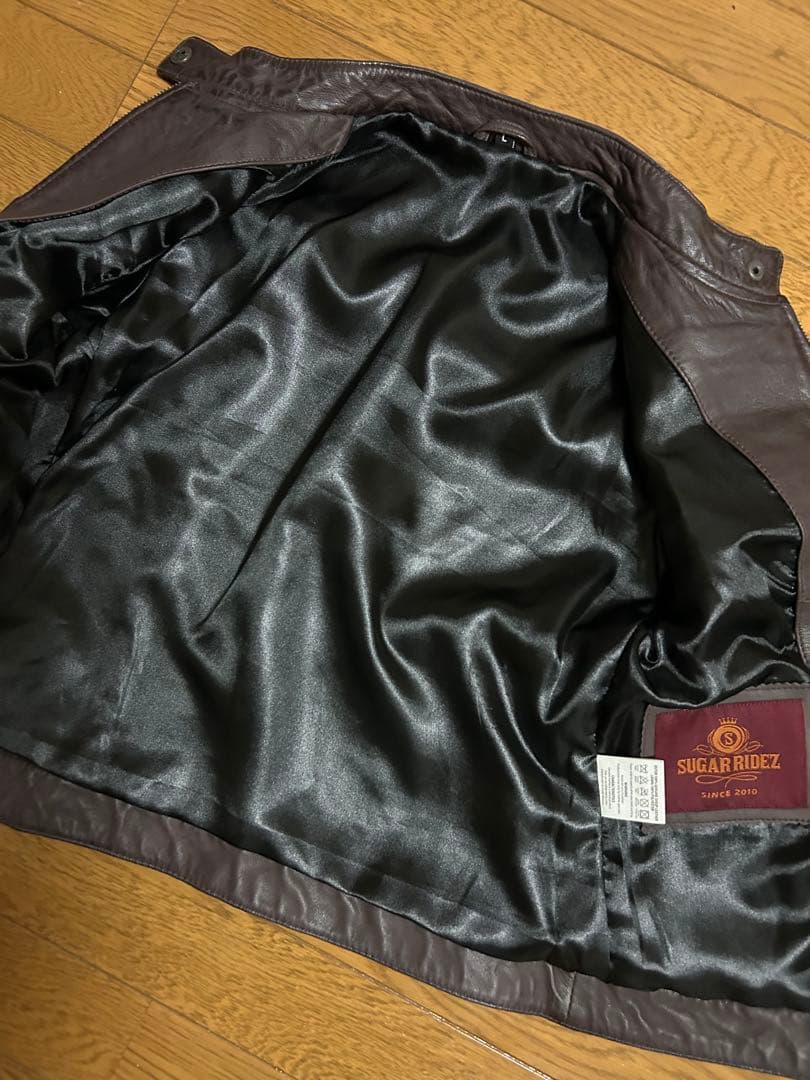SUGAR RIDEZ ダークブラウン レザージャケット Lサイズ