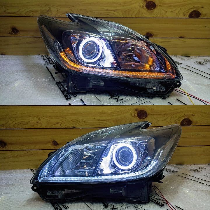 30プリウス 後期 ヘッドライト イカリング シーケンシャル ZVW30