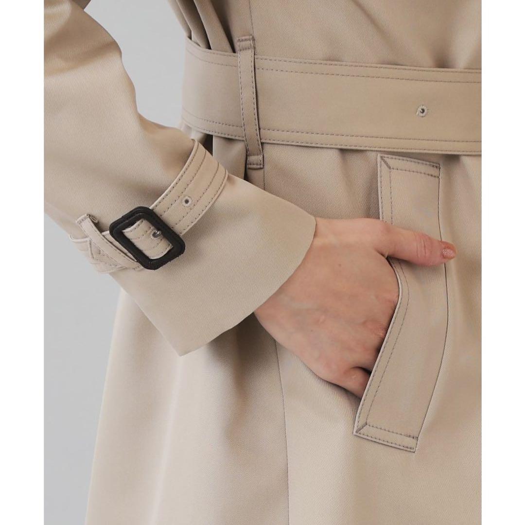 はな　通勤トレンチコート大きいサイズ48/5L定価4.2万円 訳あり