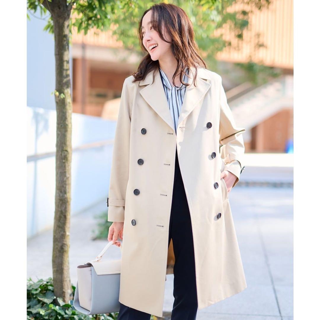 はな　通勤トレンチコート大きいサイズ48/5L定価4.2万円 訳あり