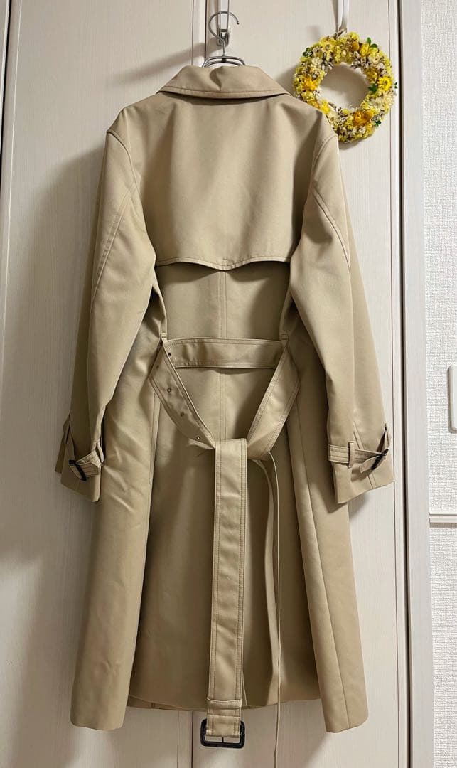 はな　通勤トレンチコート大きいサイズ48/5L定価4.2万円 訳あり