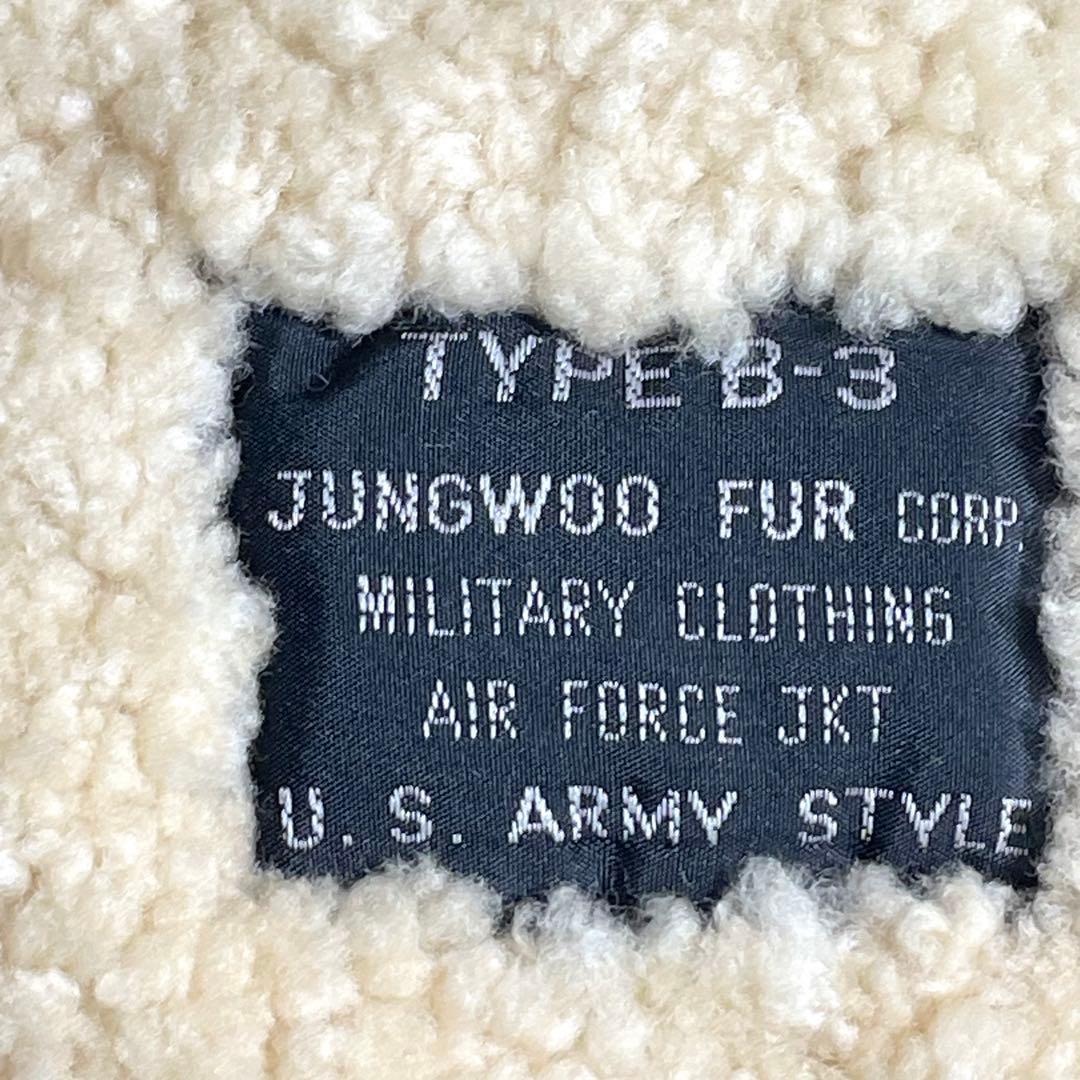 本革　ボマージャケット　TYPE B-3　ムートン　ダークブラウン　M～L相当