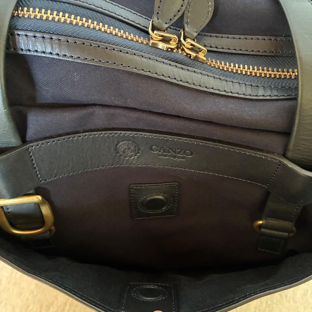 美品　GANZO CB1 スクエアボストンバッグ　ネイビー