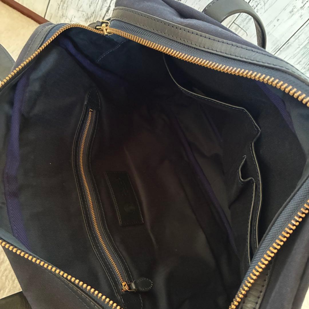 美品　GANZO CB1 スクエアボストンバッグ　ネイビー