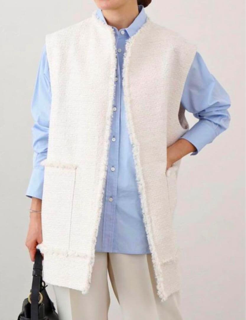 現行24SS　美品　IENA ＆NAVY ドビーツィードジレ IENA