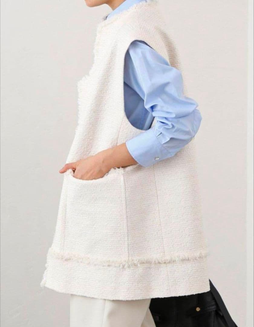 現行24SS　美品　IENA ＆NAVY ドビーツィードジレ IENA