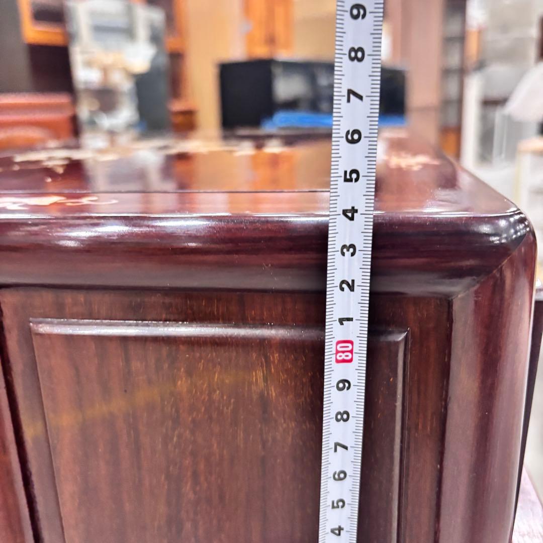 螺鈿家具 螺鈿細工 唐木 花梨 引き出し 7段 チェスト 無垢材　ラデン細工