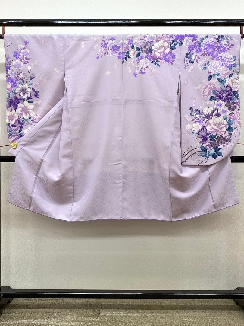 2尺袖 ブランド ポリエステル着物 袴用 金彩 銀彩 もりはなえ 紋意匠