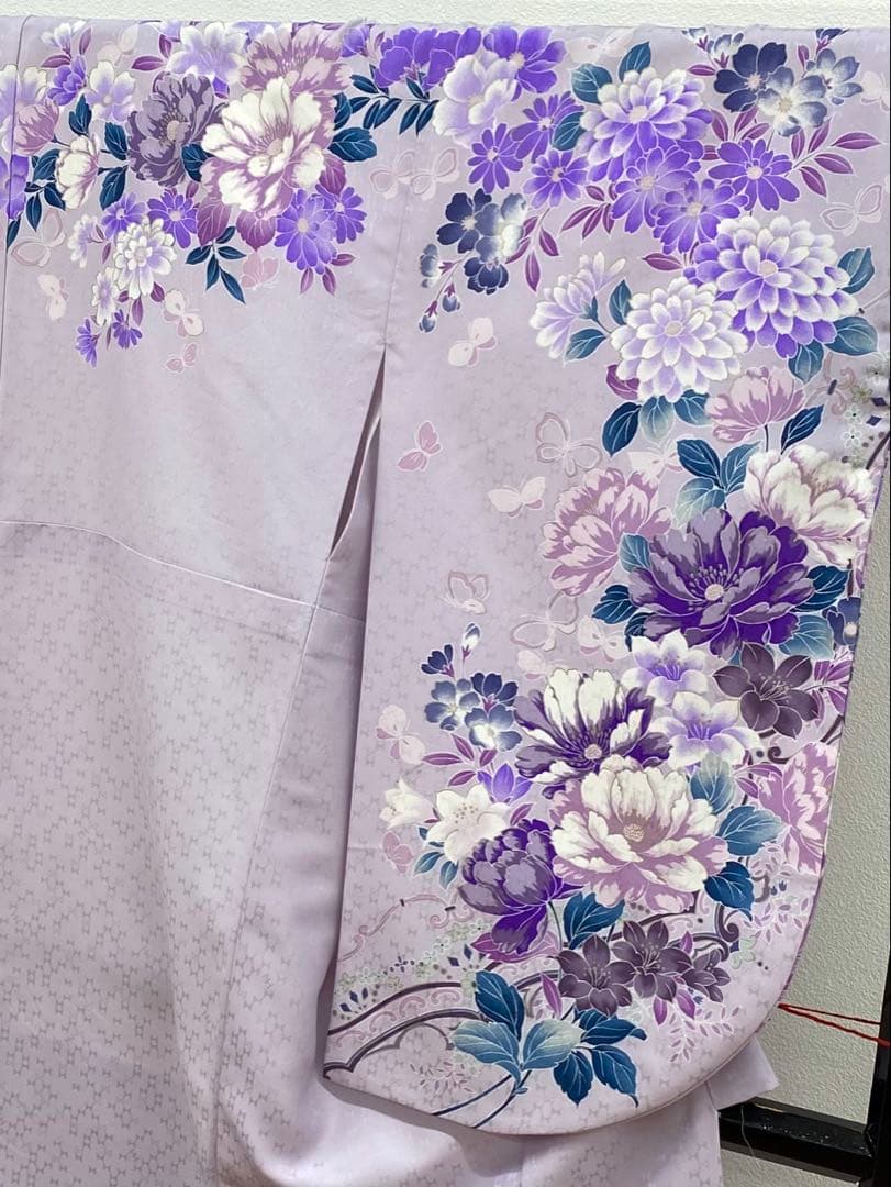 2尺袖 ブランド ポリエステル着物 袴用 金彩 銀彩 もりはなえ 紋意匠