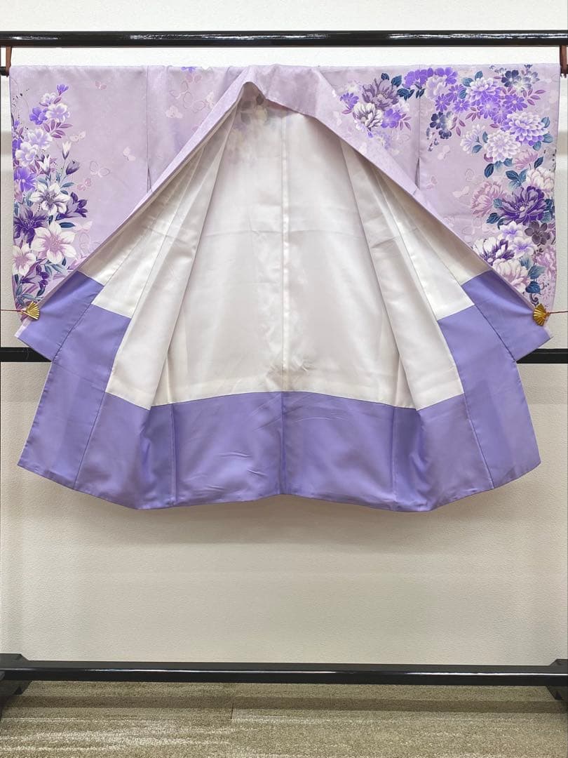 2尺袖 ブランド ポリエステル着物 袴用 金彩 銀彩 もりはなえ 紋意匠