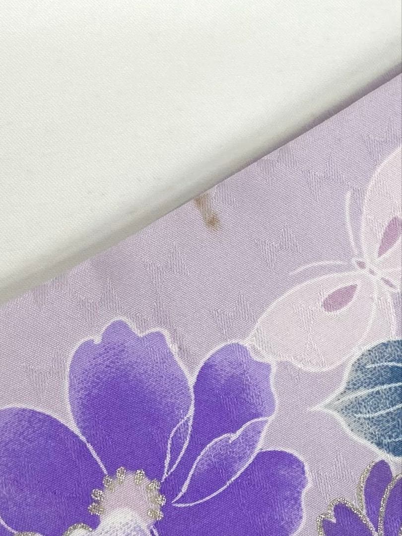 2尺袖 ブランド ポリエステル着物 袴用 金彩 銀彩 もりはなえ 紋意匠