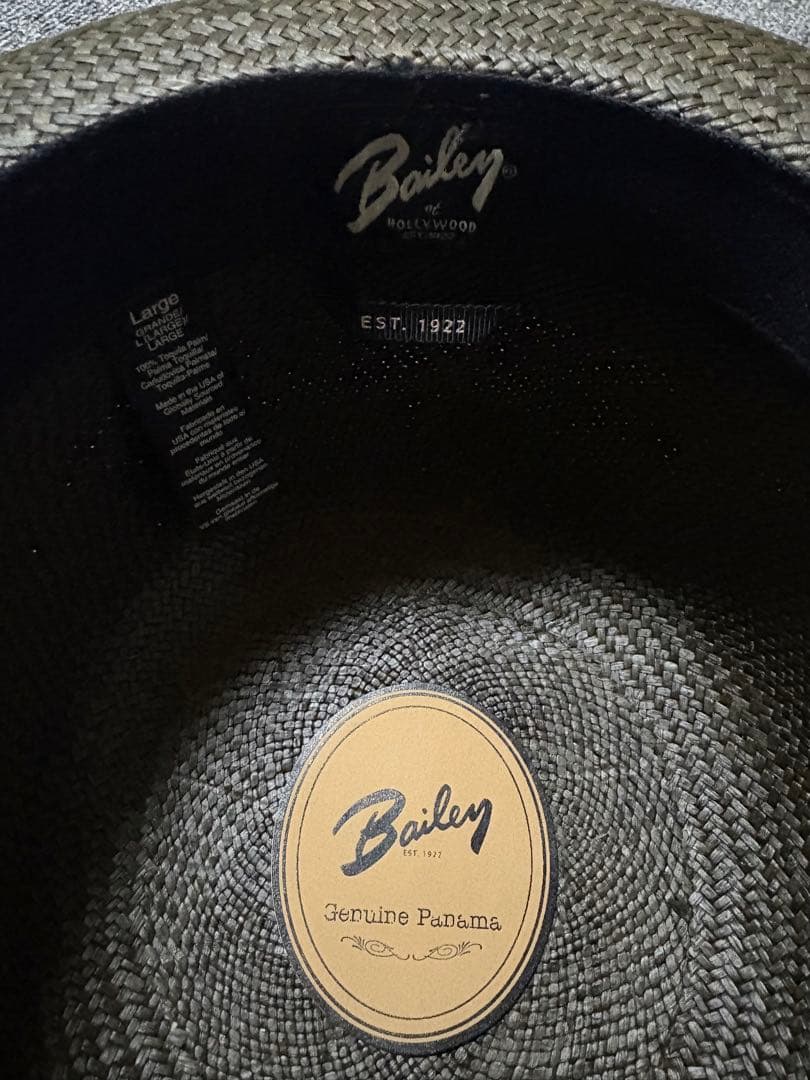 Bailey パナマ ハット 春 夏 ベイリー 海外ブランド メンズ 帽子 黒