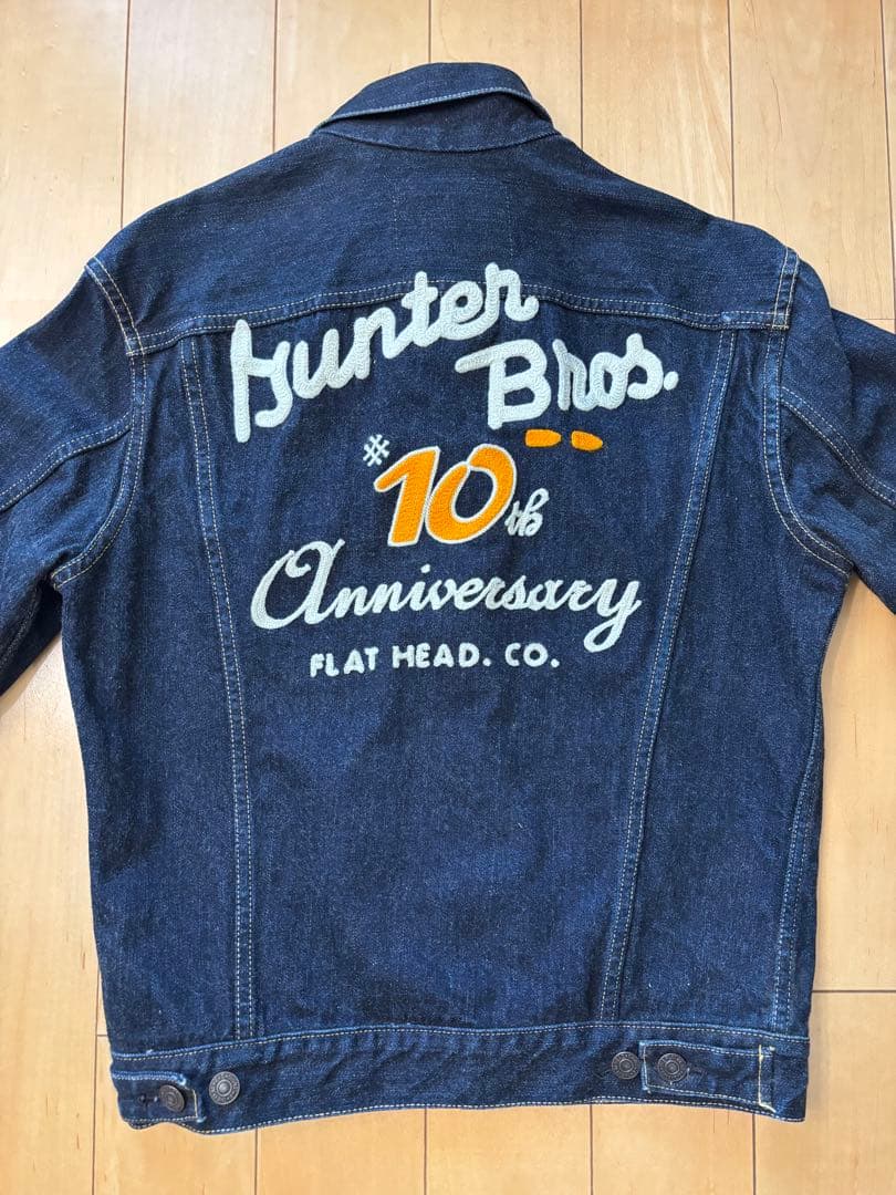 極美品 濃紺 THE FLAT HEAD 10周年 限定モデル 6003W 38