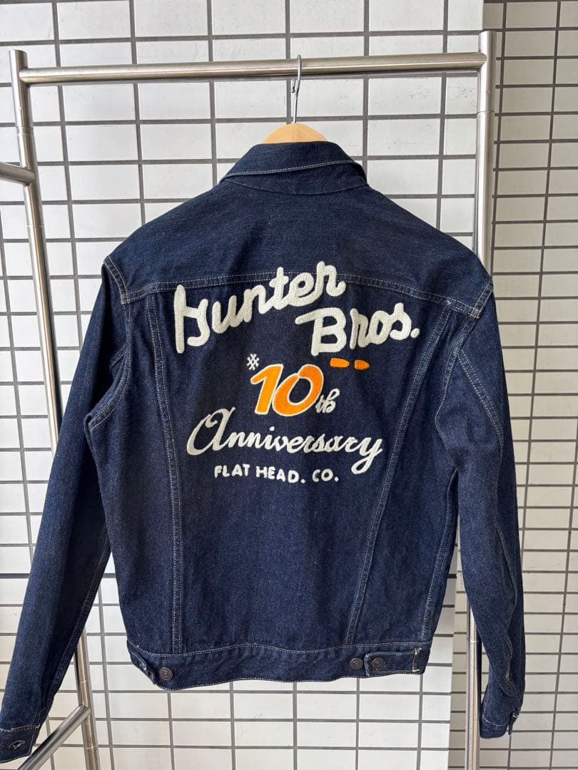 極美品 濃紺 THE FLAT HEAD 10周年 限定モデル 6003W 38