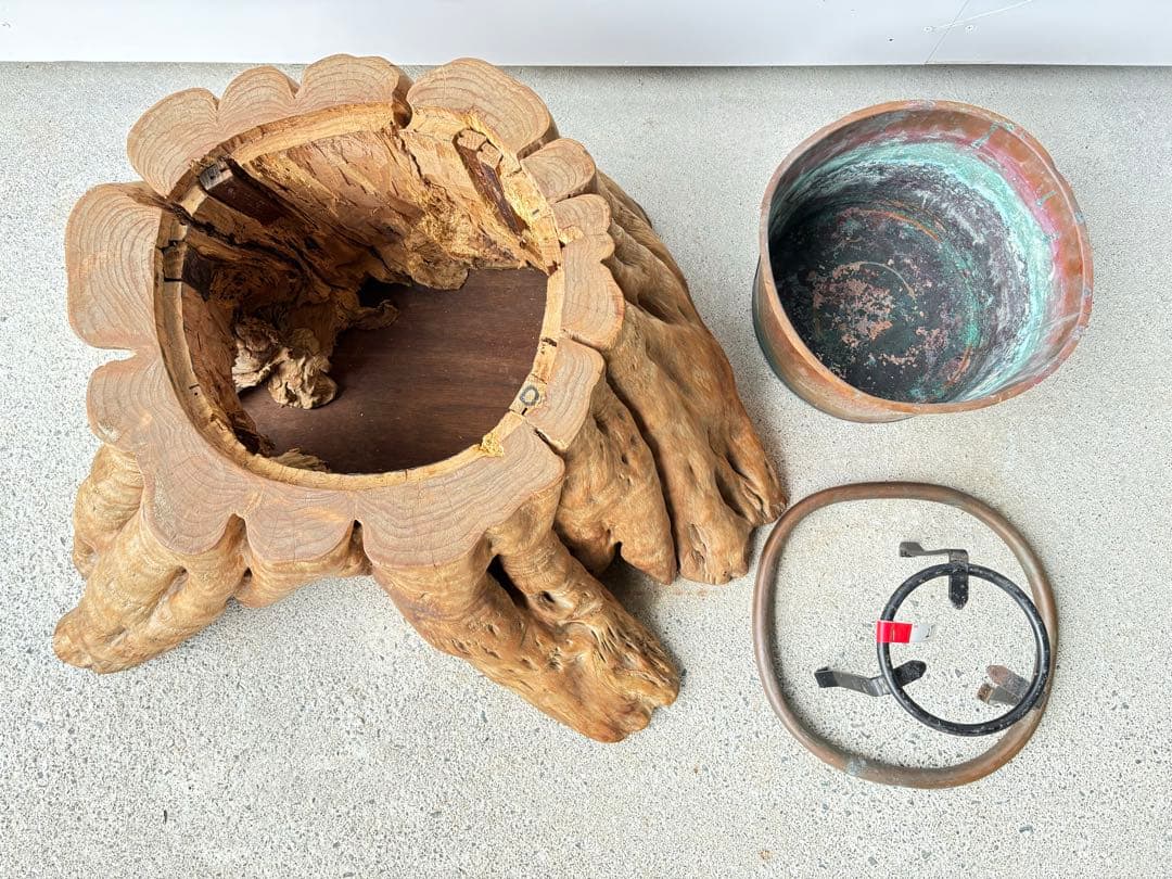 希少 逸品 切り株 火鉢 277 一点物 古美術 激レア品 アンティーク 骨董品