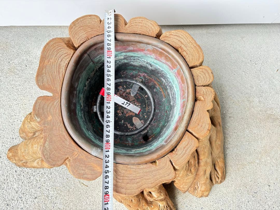 希少 逸品 切り株 火鉢 277 一点物 古美術 激レア品 アンティーク 骨董品