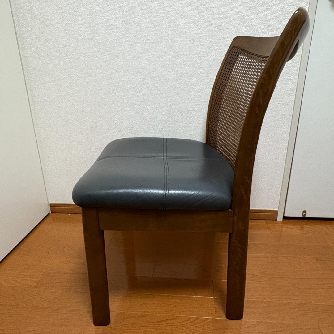 【希少】飛騨産業 ダイニングチェア③ ラタン張り キツツキマーク