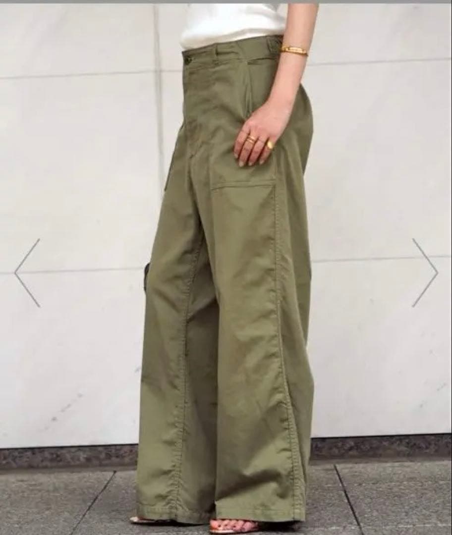 【Attick by Johnbull/ミリタリーワイドパンツ