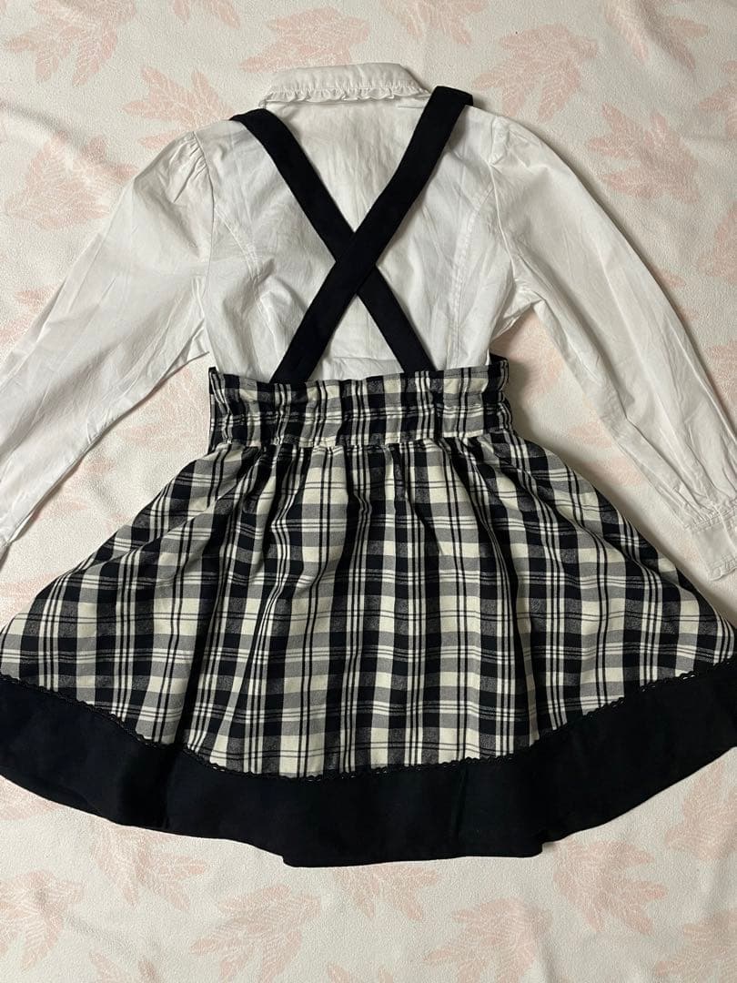 メゾピアノ　ジャンバースカート　シャツ　150cm