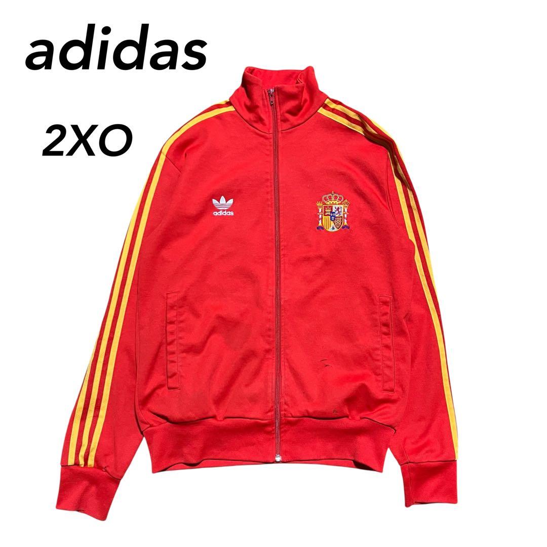 adidas スペイン代表　トラックジャケット　トレフォイル　赤黄　2XO