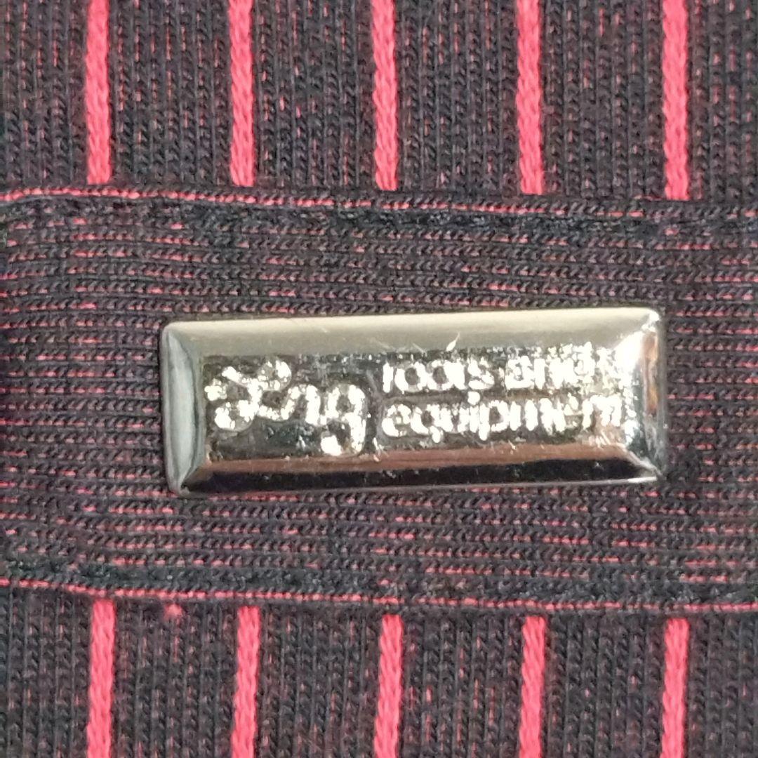 個性派古着★LRG 総刺繍 ストライプ トラックジャケット 黒×赤 2XL