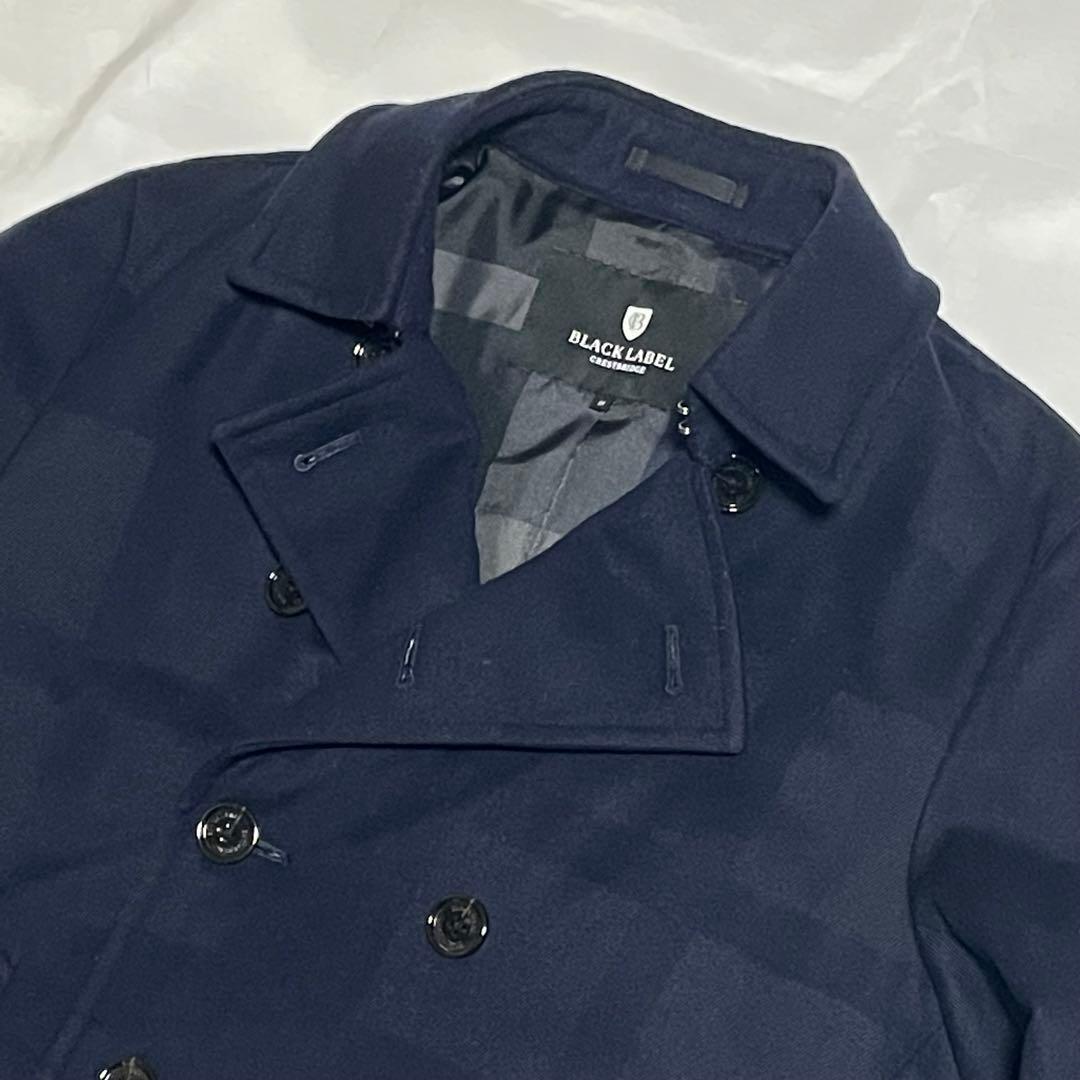 良品 BLACK LABEL CRESTBRIDGE ピーコート チェック