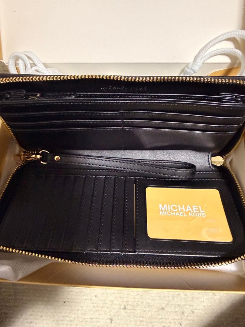 MICHAEL KORS ブラック レザー 長財布