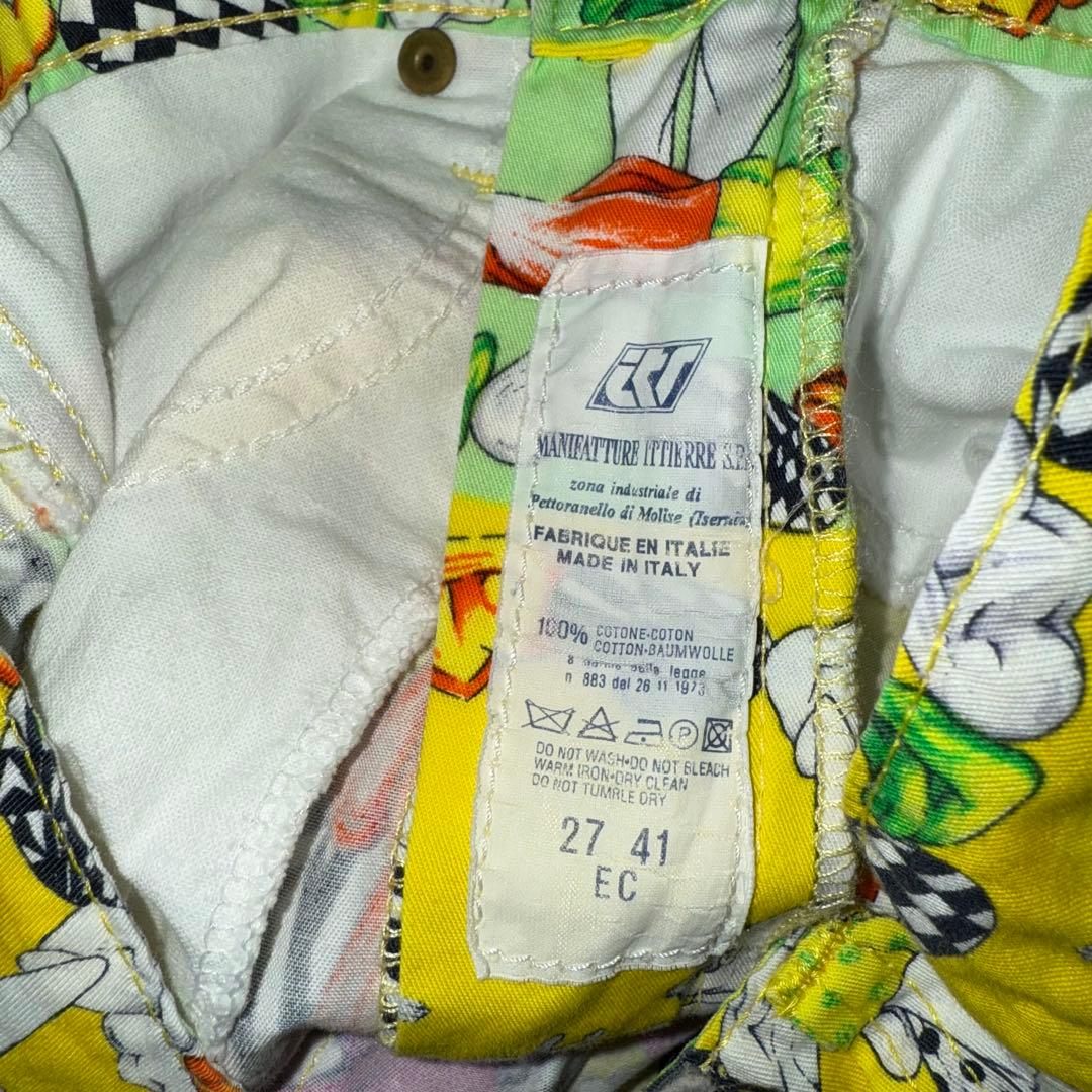 【美品】 VERSACE ヴェルサーチ　柄パンツ　ゴールド　総柄　派手