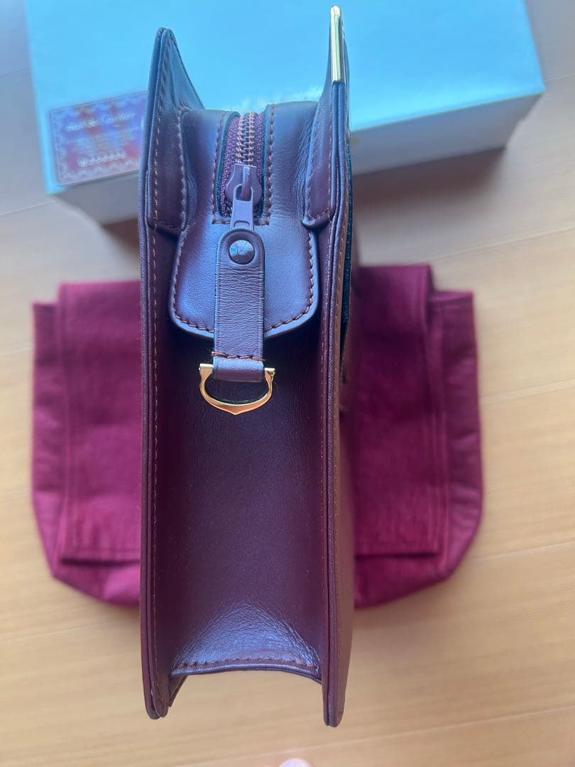 ★Cartier★オールドカルティエ☆マストライン☆レザーセカンドバッグ　未使用