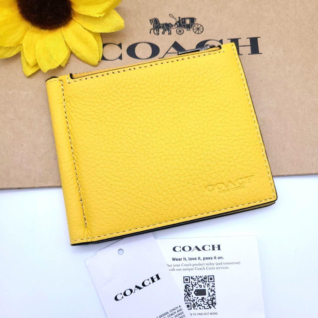 COACH マネークリップ 新品 カナリー レザー アメリカ限定品 メンズ