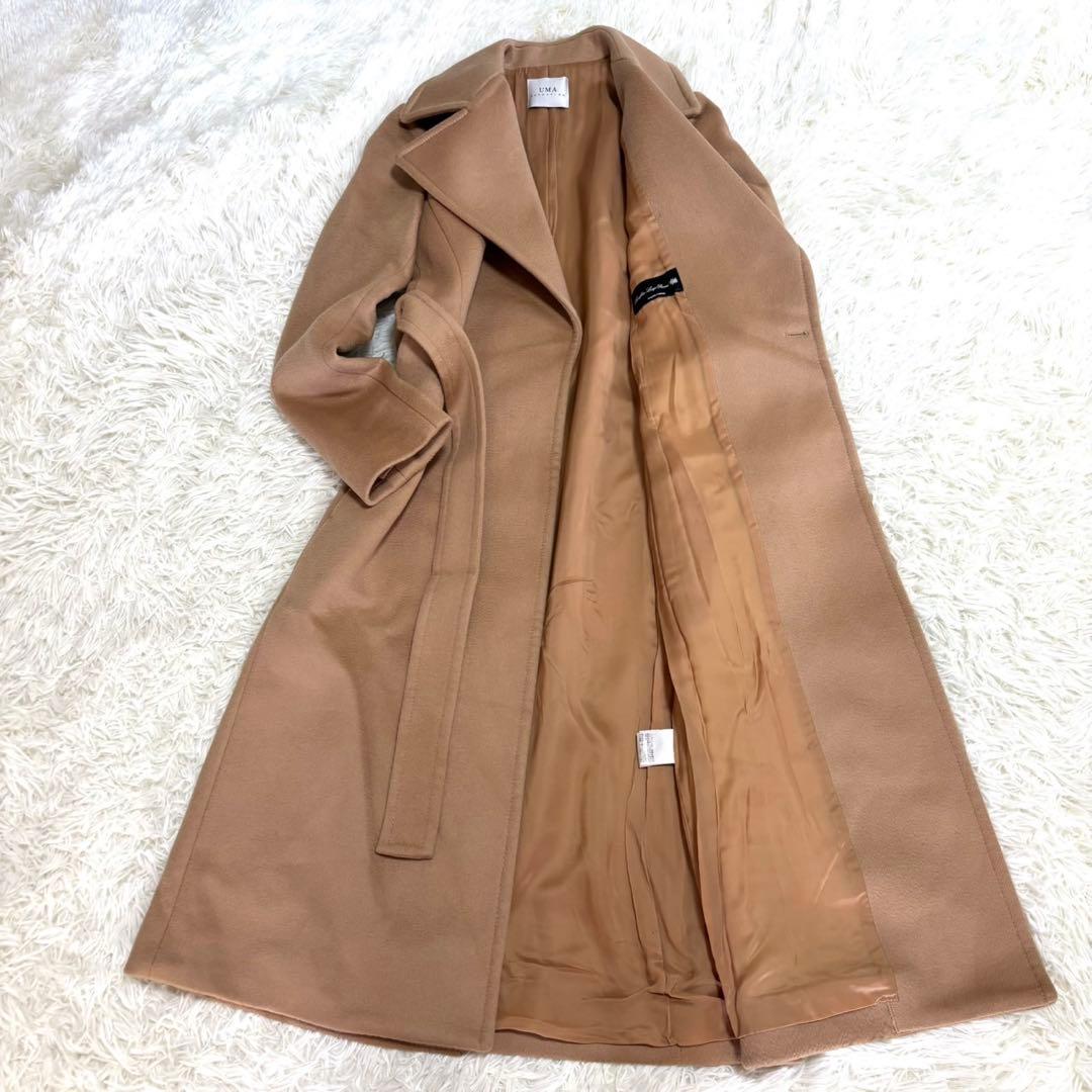 【美品】ユマエストネーション ベルテットコート　イタリア製生地 大きいサイズ