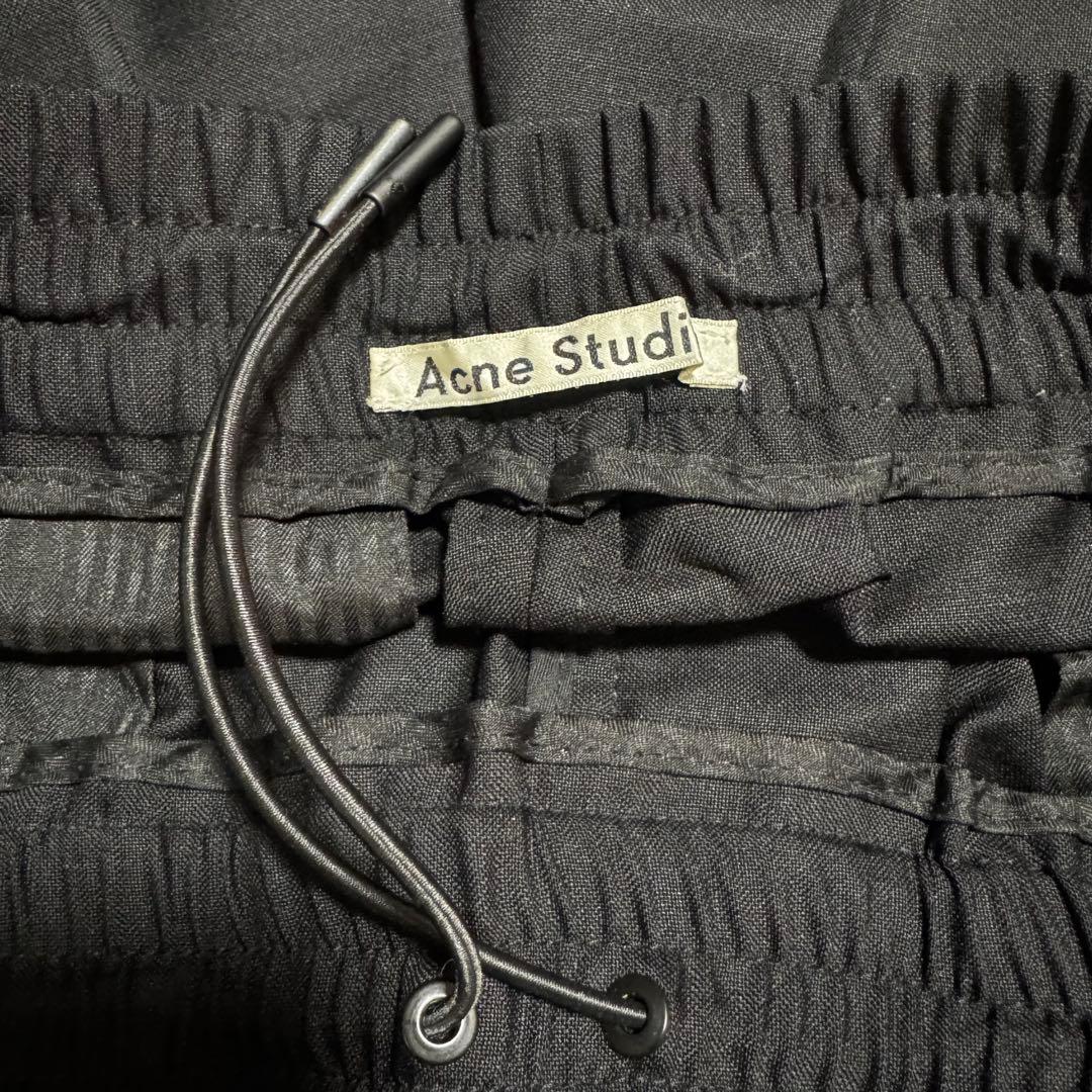 46 Acne Studios RYDER 黒 ドローコード スラックス アクネ