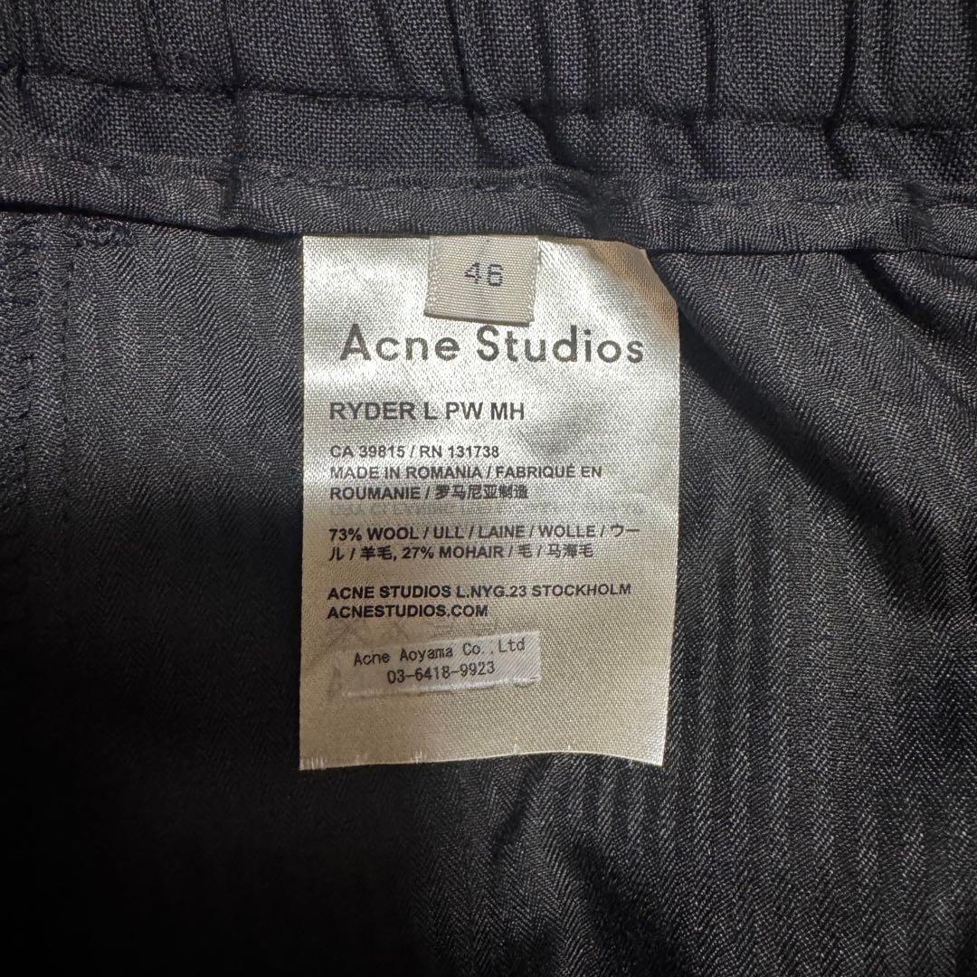 46 Acne Studios RYDER 黒 ドローコード スラックス アクネ