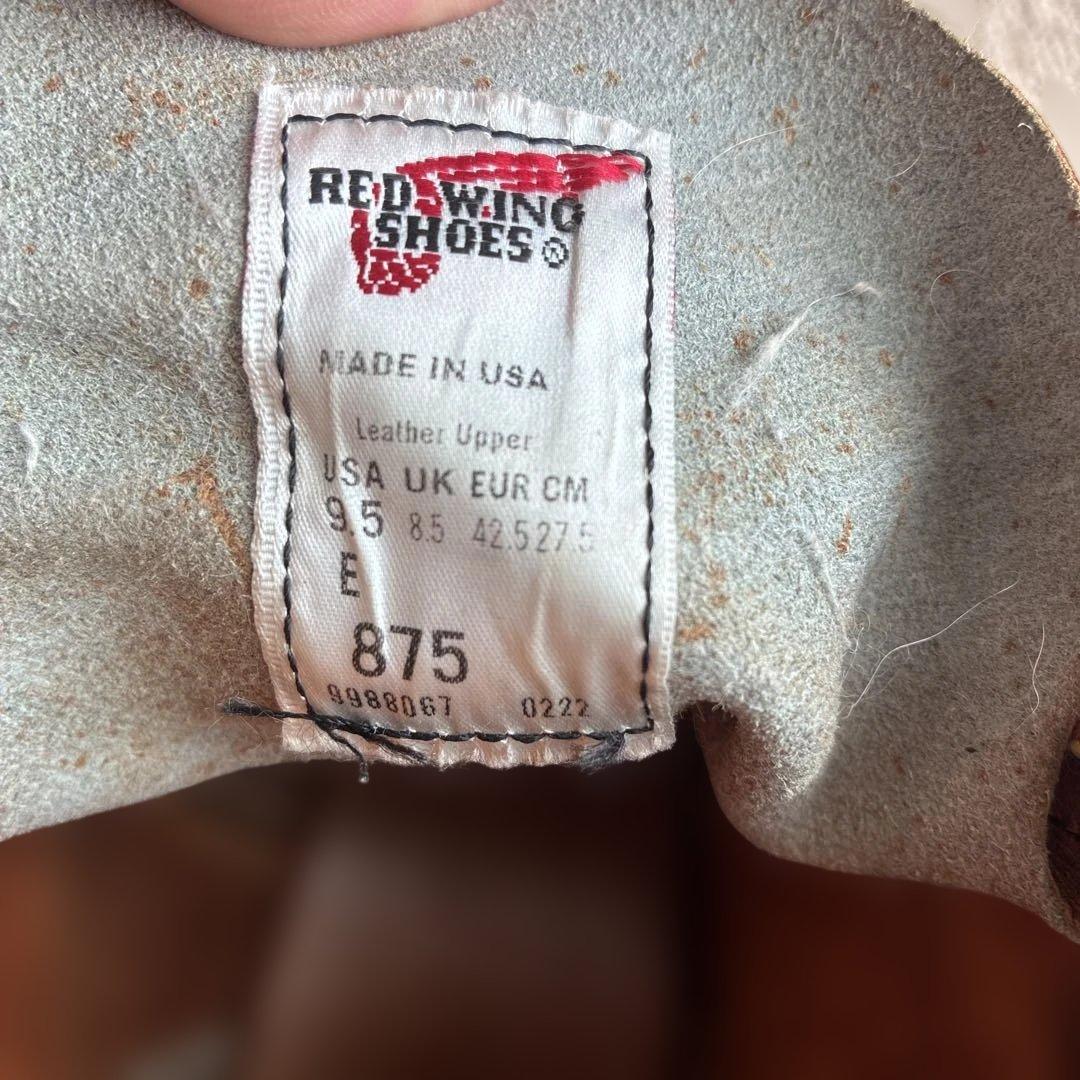 レッドウィング 875 US9.5E