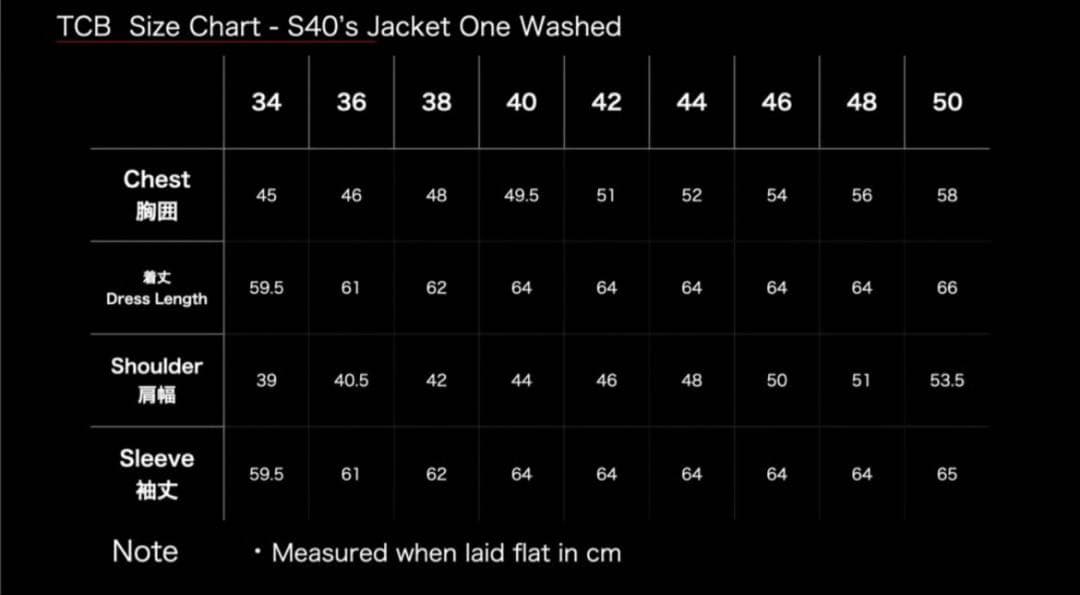 S40's Jacket 14oz 赤タブ 42