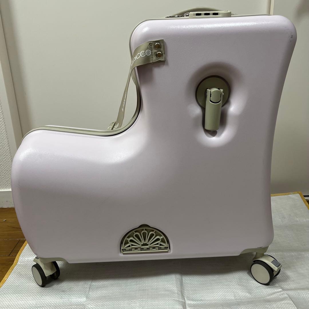 NORICCO ノリッコ 子どもが乗れる キャリーケースM 　パステルピンク