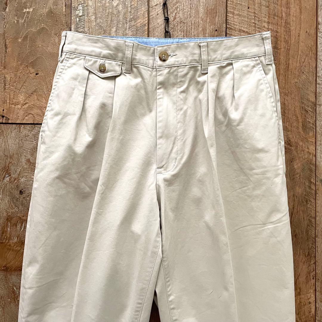 【極美品】BEAMS+ 2タック ワイド テーパード トラウザーズ パンツ M