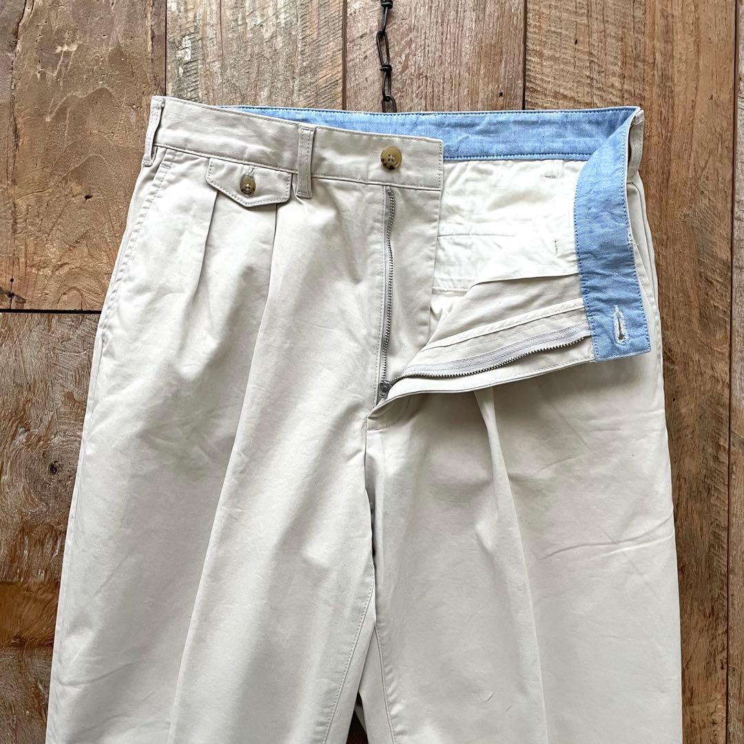【極美品】BEAMS+ 2タック ワイド テーパード トラウザーズ パンツ M