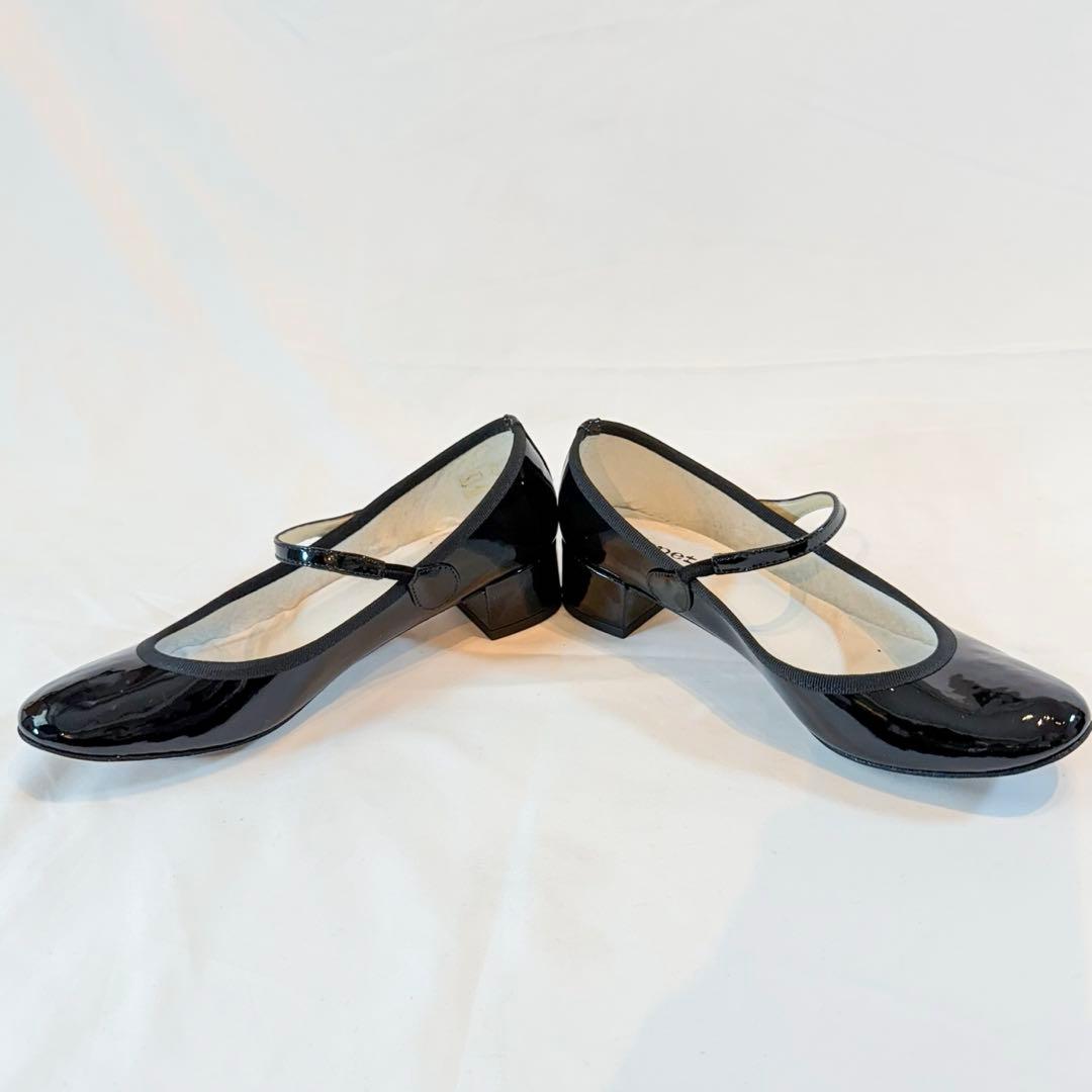 repetto レペット エナメル ストラップ パンプス 38 黒