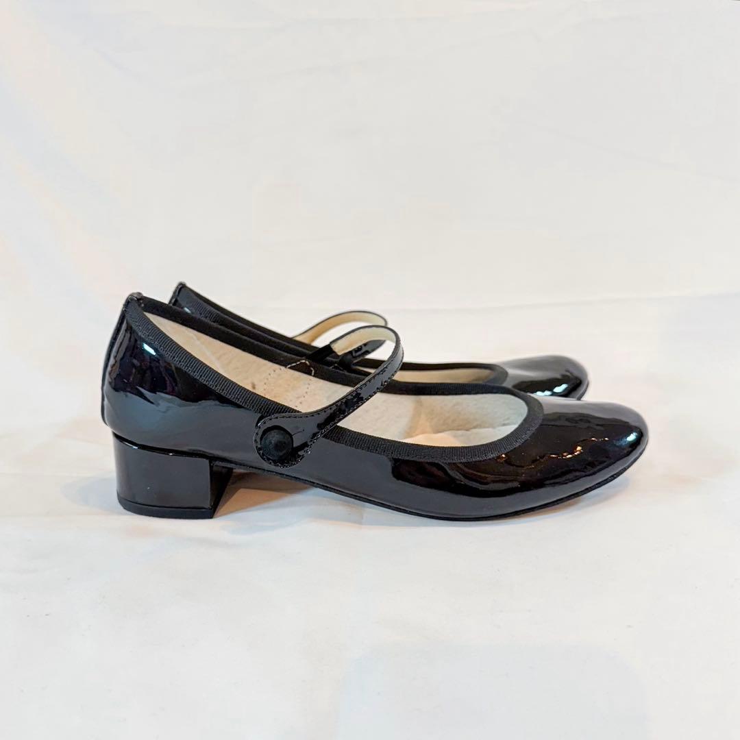 repetto レペット エナメル ストラップ パンプス 38 黒