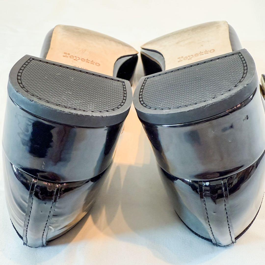 repetto レペット エナメル ストラップ パンプス 38 黒