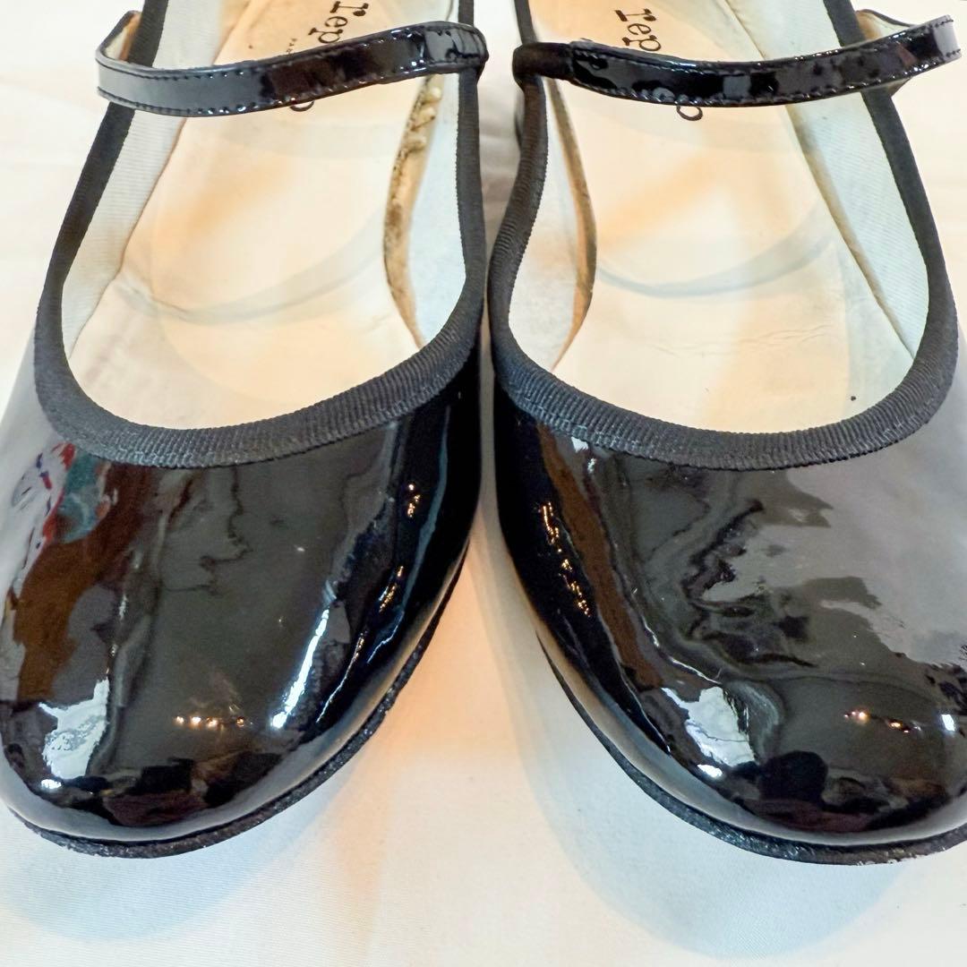 repetto レペット エナメル ストラップ パンプス 38 黒