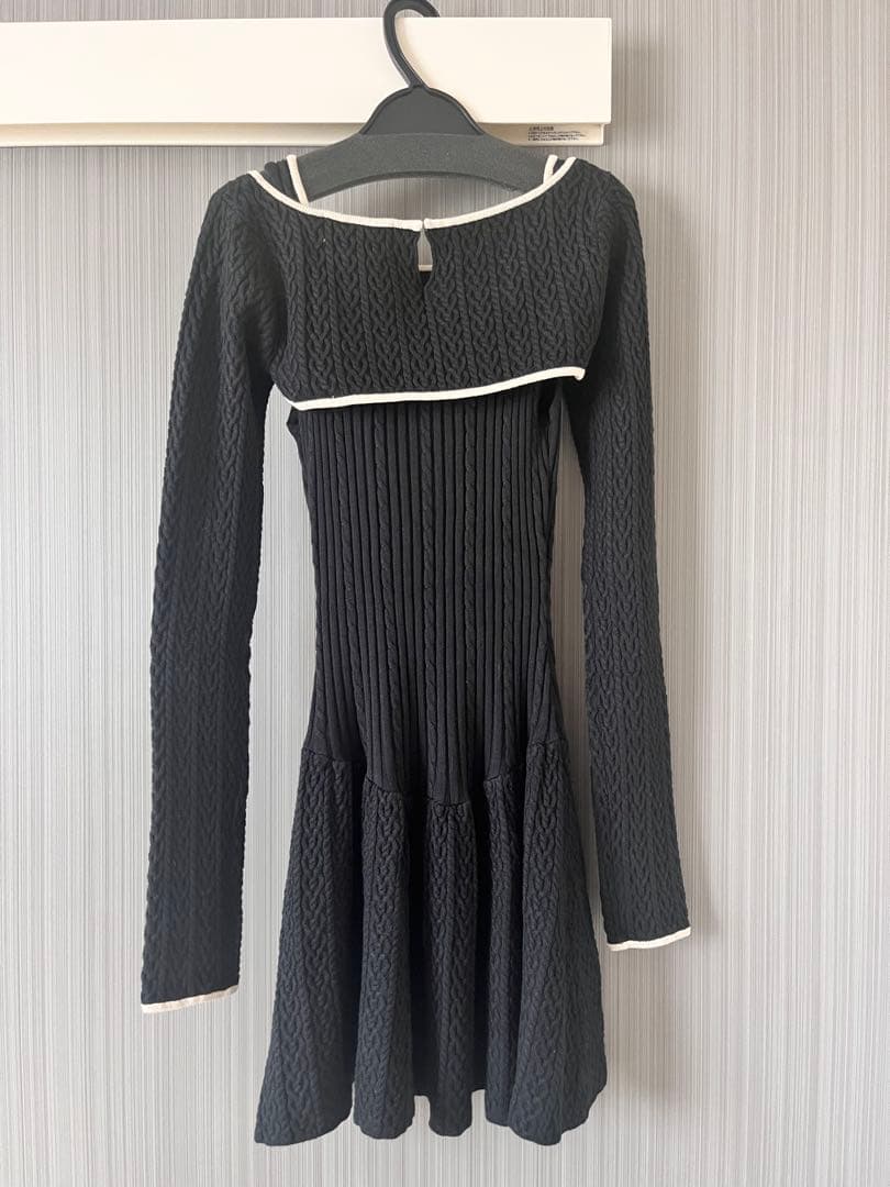 め*K様 andmary Nana cable flare mini dress