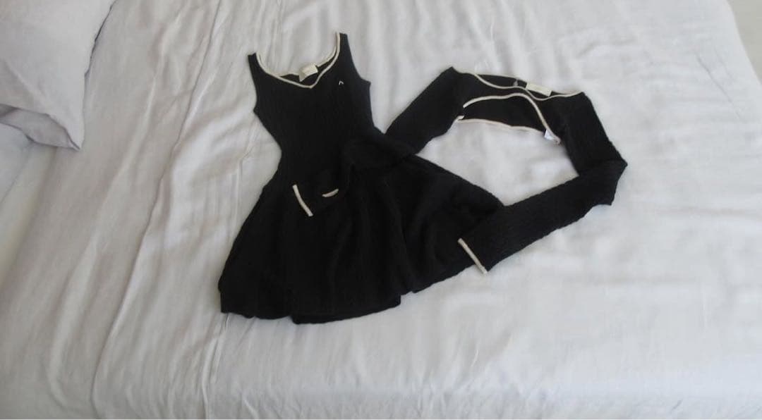 め*K様 andmary Nana cable flare mini dress