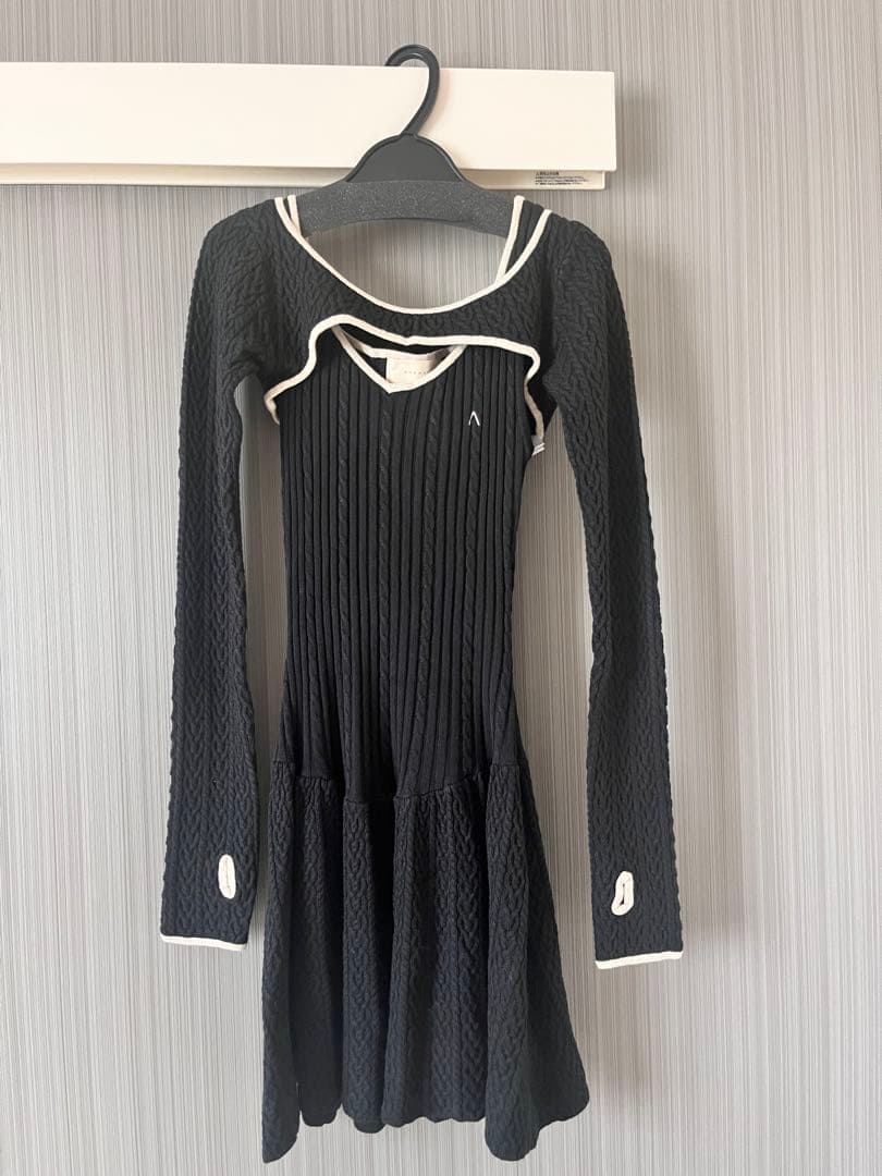 め*K様 andmary Nana cable flare mini dress