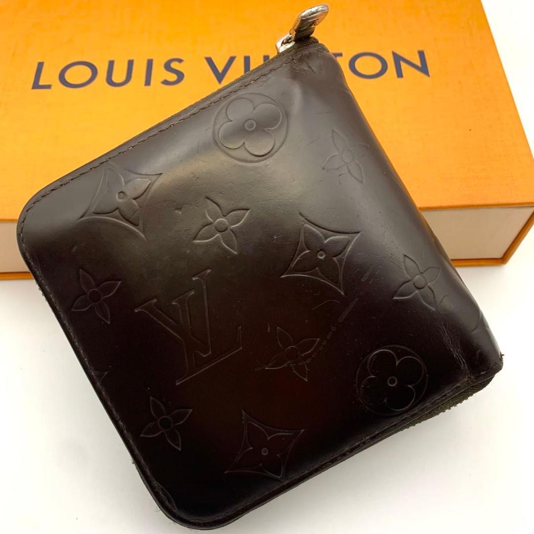 鑑定済み ルイヴィトン ポルトモネジップ モノグラム グラセ 財布 コンパクト